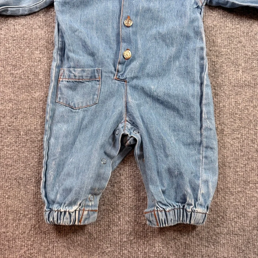 Miami Dolphins NFL Vintage Brandon Sportswear Denim Coverall Baby 6M Blue